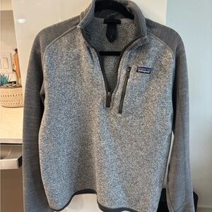 Patagonia Men's Quarter Zip-Up Sweater in Gray